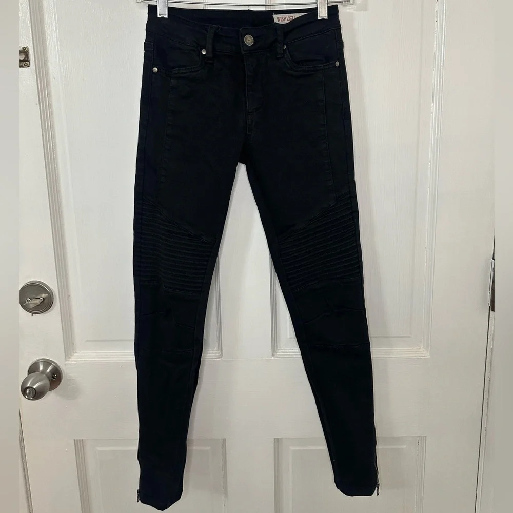 Wishlist Black Skinny Jeans with Zipper Accents - Picture 3 of 8